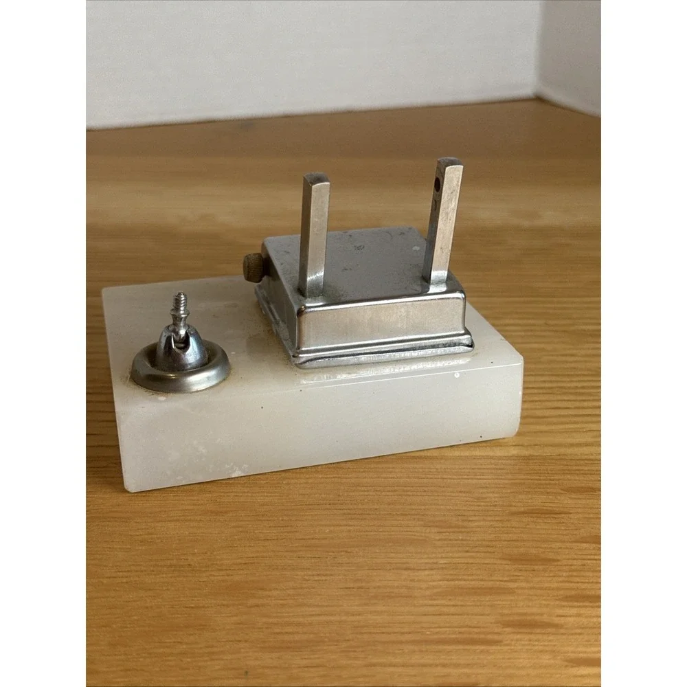 Vintage Marble C.A. Harshaw Pen Holder -missing Pcs